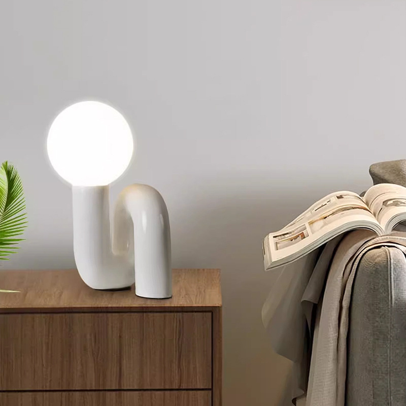 Resin Art Uk - الشمال LED الزجاج كروية الجدول مصباح