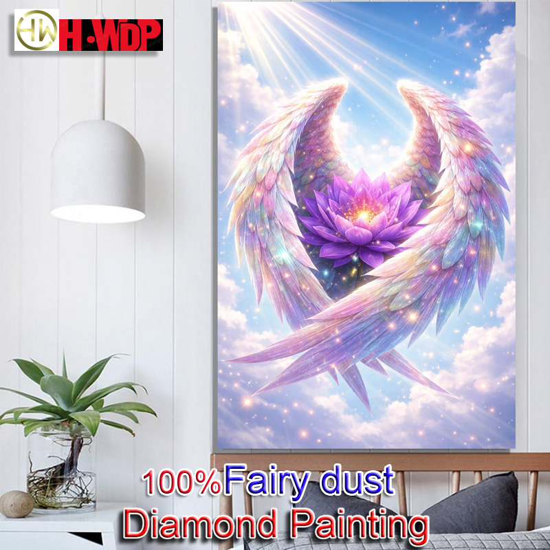 Resin Art Wallpaper - مجموعات الرسم بالألماس 100% فيري داست،