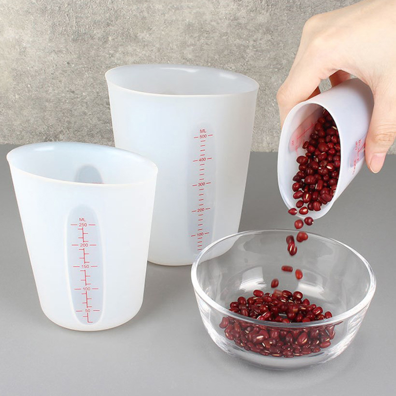 Resin Mixing Cup - 125/250/500 مللي أدوات قياس كوب السيليكون