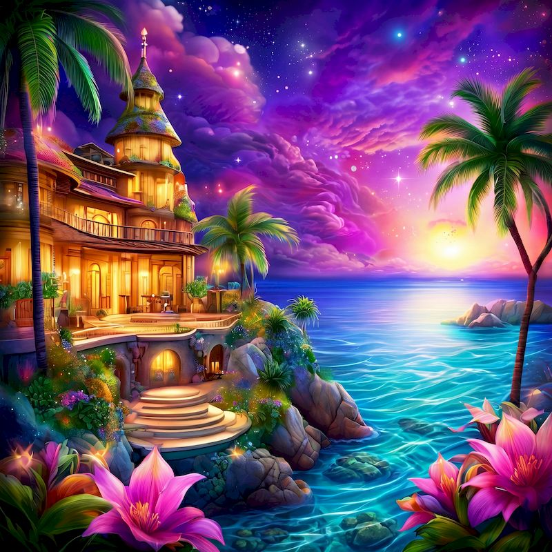 Resin Art Wallpaper - GATYZTORY طقم رسم بالألماس بتصميم منظر