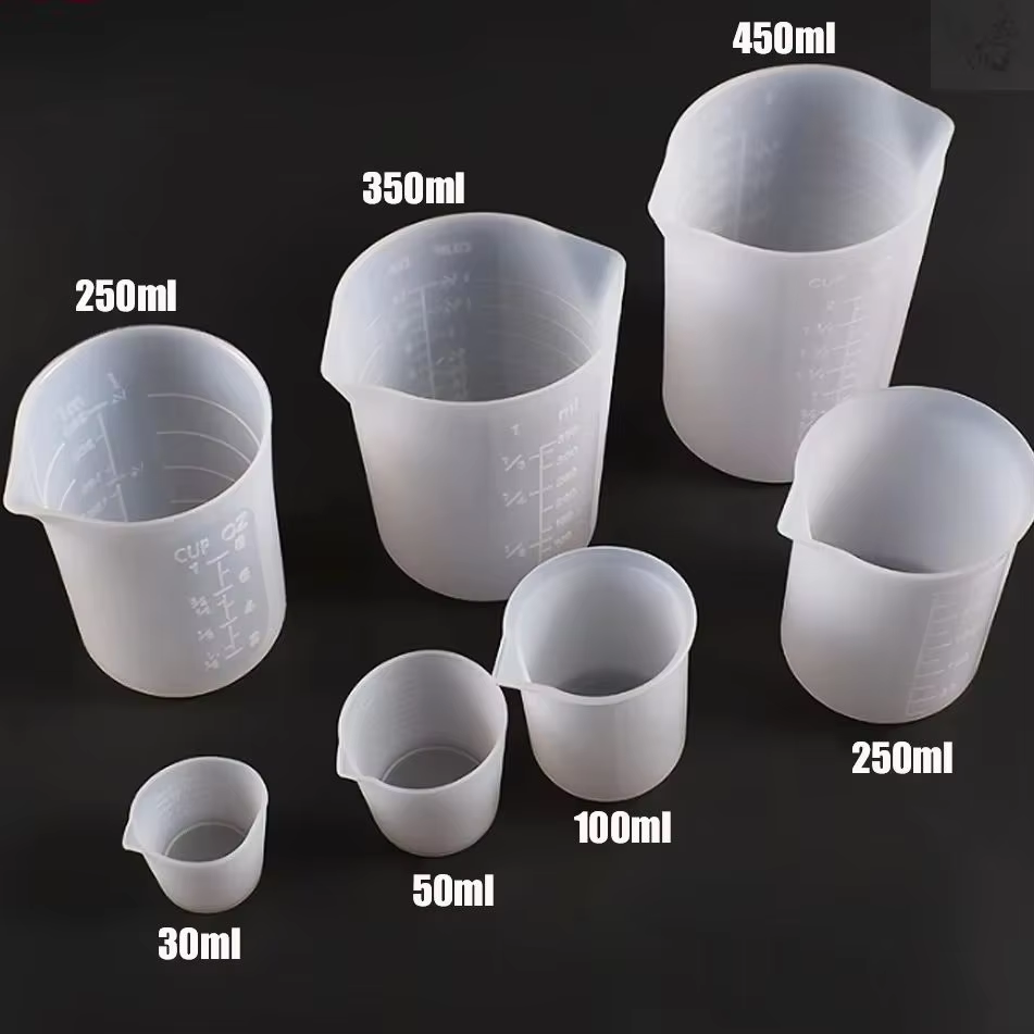 Resin Mixing Cup - أكواب قياس سيليكون للراتنج والإيبوكسي، سعات