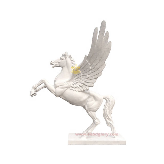 Resin Art Sculptures - تمثال حصان بيجاسوس مجنح من الألياف
