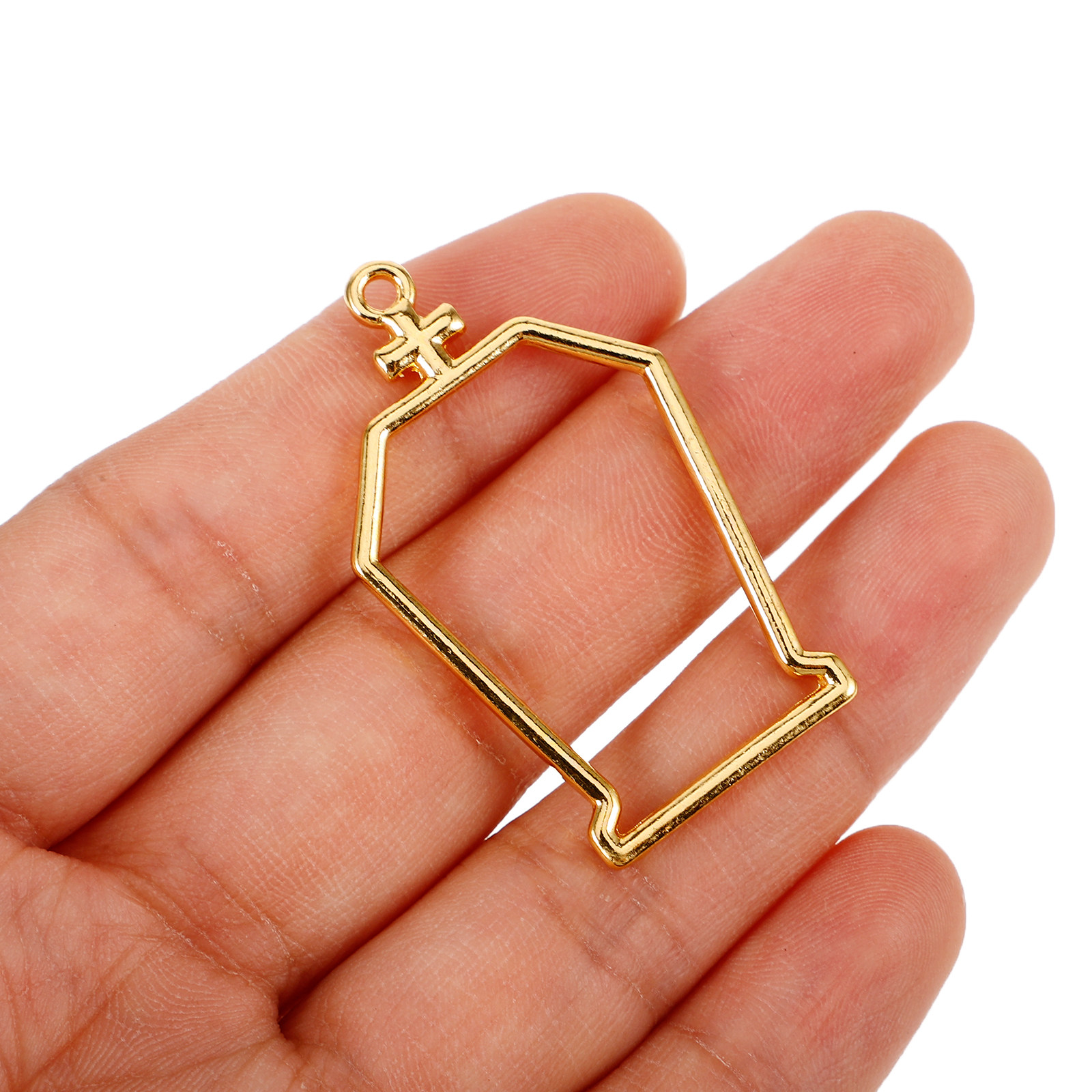 Bezels Pendant Resin - 10 قطع من الحلي المعدنية على