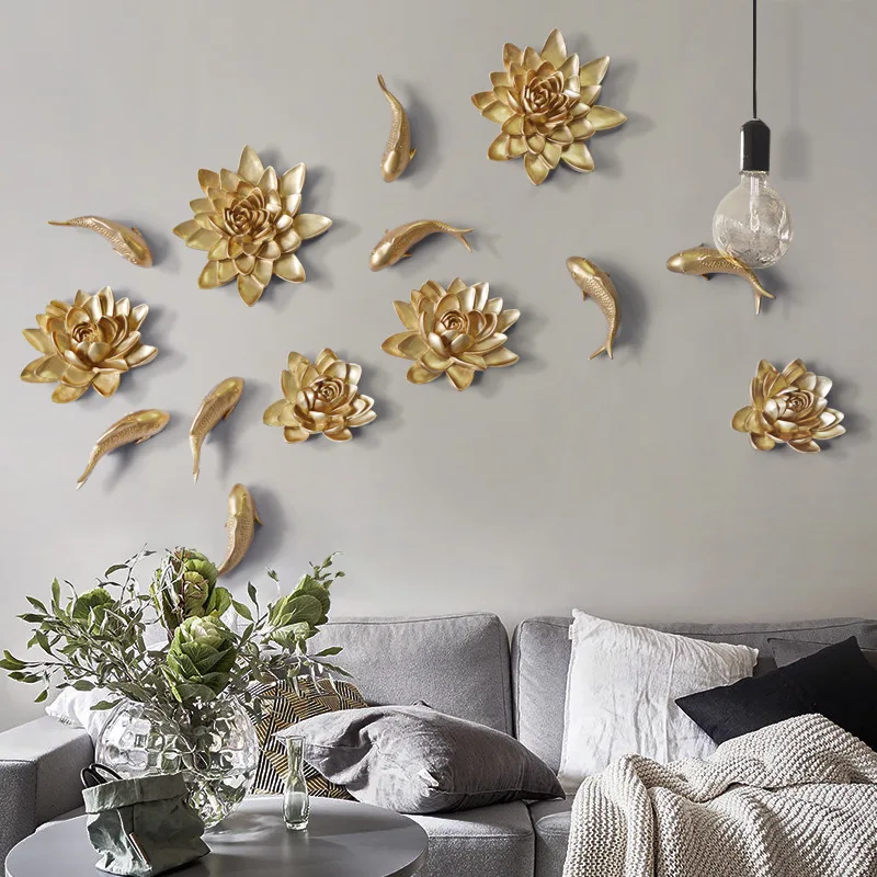 Background Resin Art - زخرفة جدارية أنيقة ثلاثية الأبعاد على