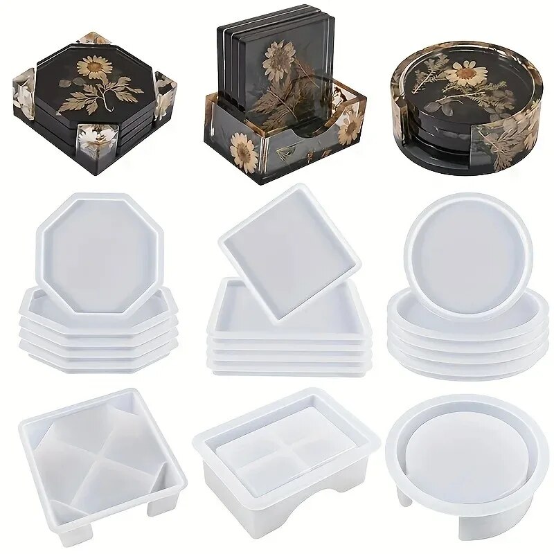 Resin Mixing Cup - تتضمن مجموعة قوالب راتينج كوستر قطعة