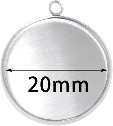 20 قطع الفولاذ المقاوم للصدأ ا - مراجعة Bezels Pendant Resin وسعره