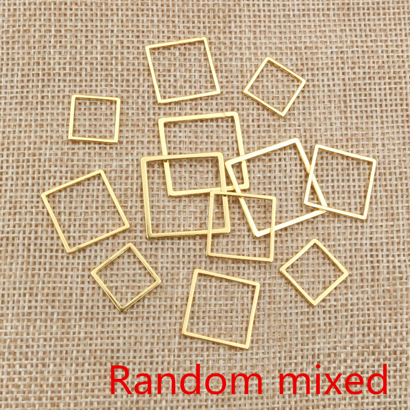 20 قطعة 3 حجم مربع سحر الذهب ا - مراجعة Bezels Pendant Resin وسعره