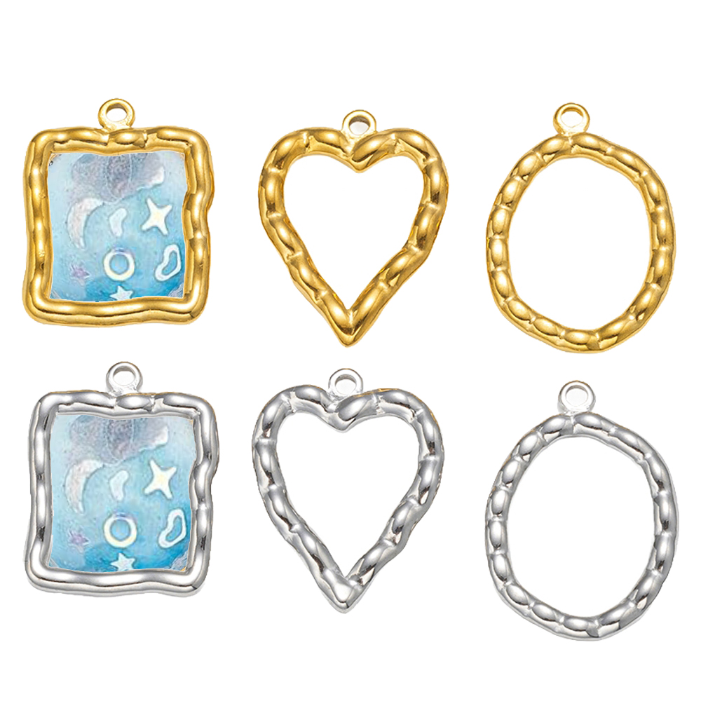 5 قطع الفولاذ المقاوم للصدأ ال - مراجعة Bezels Pendant Resin وسعره