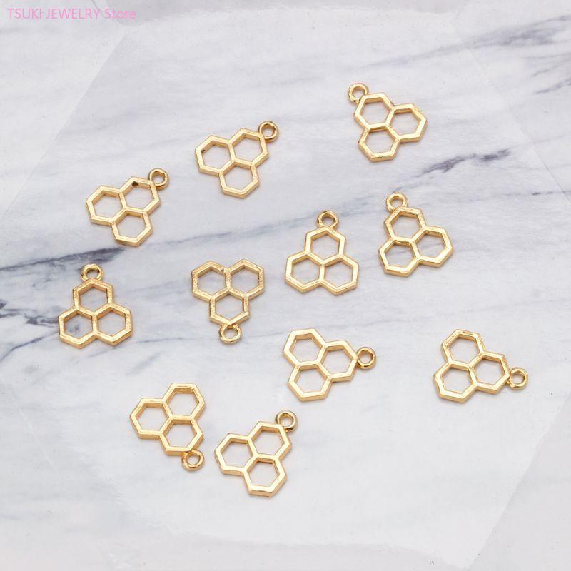 62KE 10x/مجموعة الذهب العسل قل - مراجعة Bezels Pendant Resin وسعره