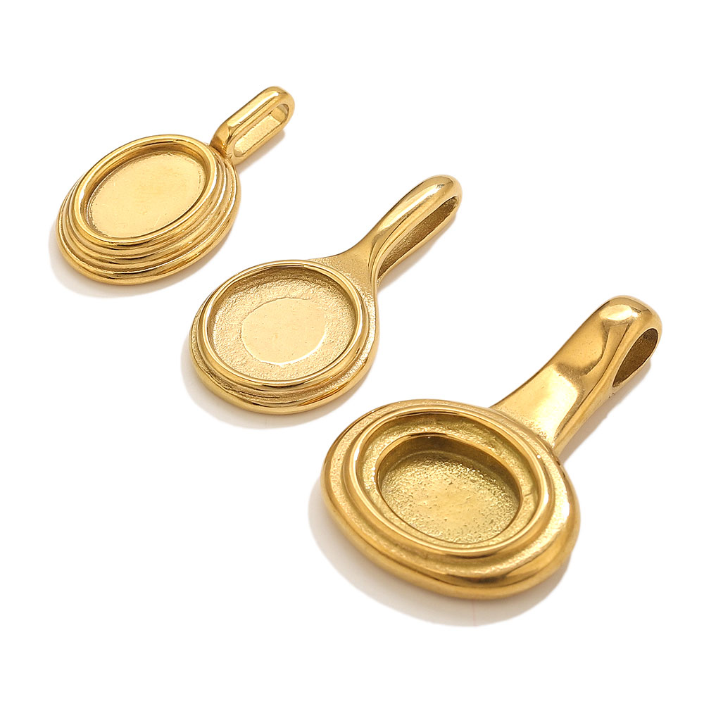 5 قطعة الفولاذ المقاوم للصدأ ص - مراجعة Bezels Pendant Resin وسعره