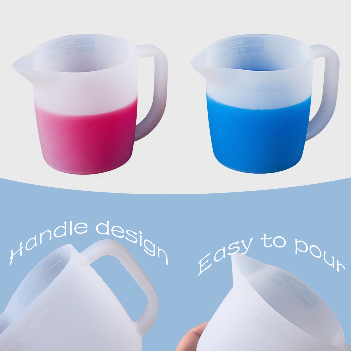 كوب قياس من السيليكون 500 مللي - مراجعة Resin Mixing Cup وسعره
