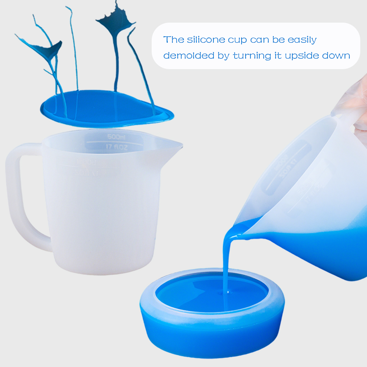 كوب قياس من السيليكون 500 مللي - مراجعة Resin Mixing Cup وسعره
