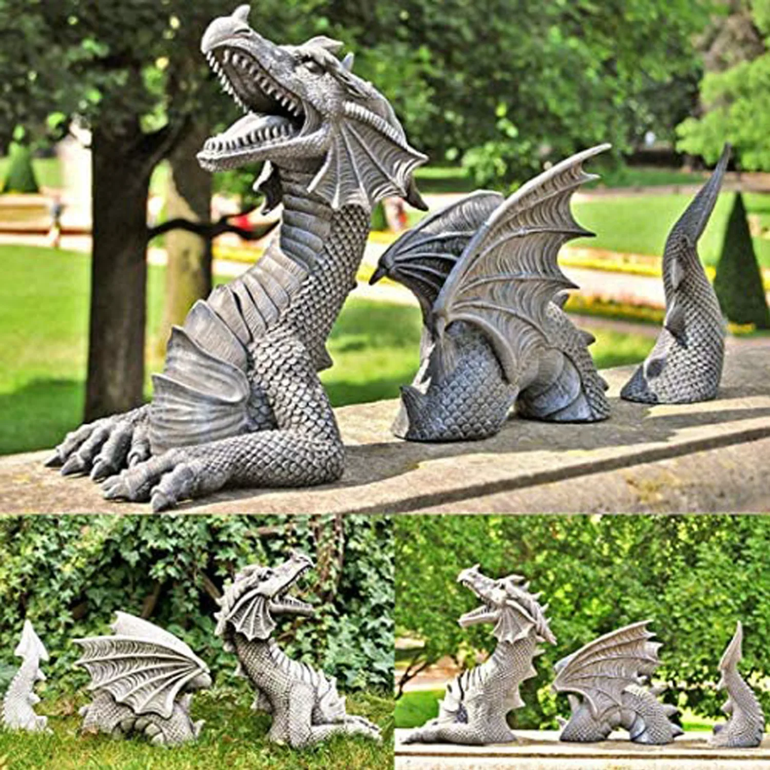 التماثيل الراتنج التنين للحديق - مراجعة Resin Art Sculptures وسعره