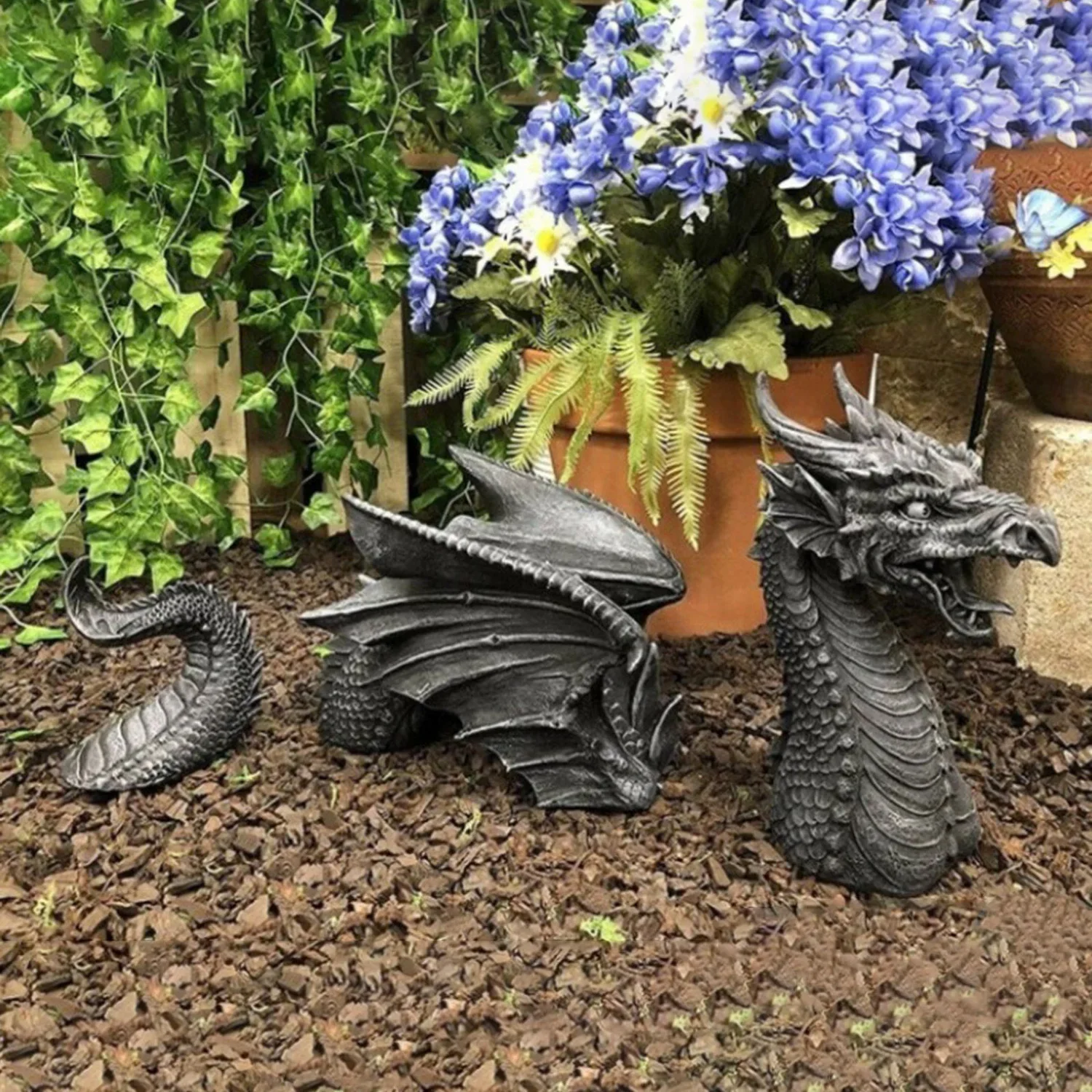 التماثيل الراتنج التنين للحديق - مراجعة Resin Art Sculptures وسعره