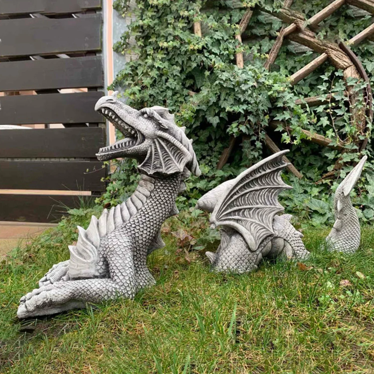 التماثيل الراتنج التنين للحديق - مراجعة Resin Art Sculptures وسعره