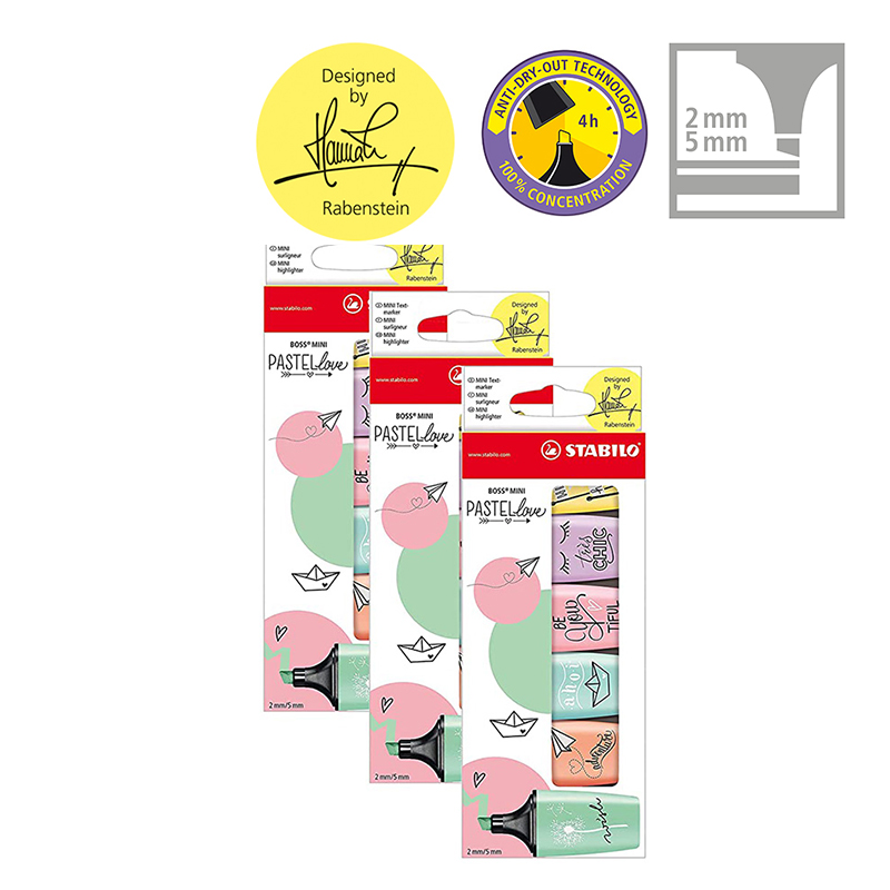 STABILO BOSS MINI Pastellove - - مراجعة Stabilo Marker Boss وسعره