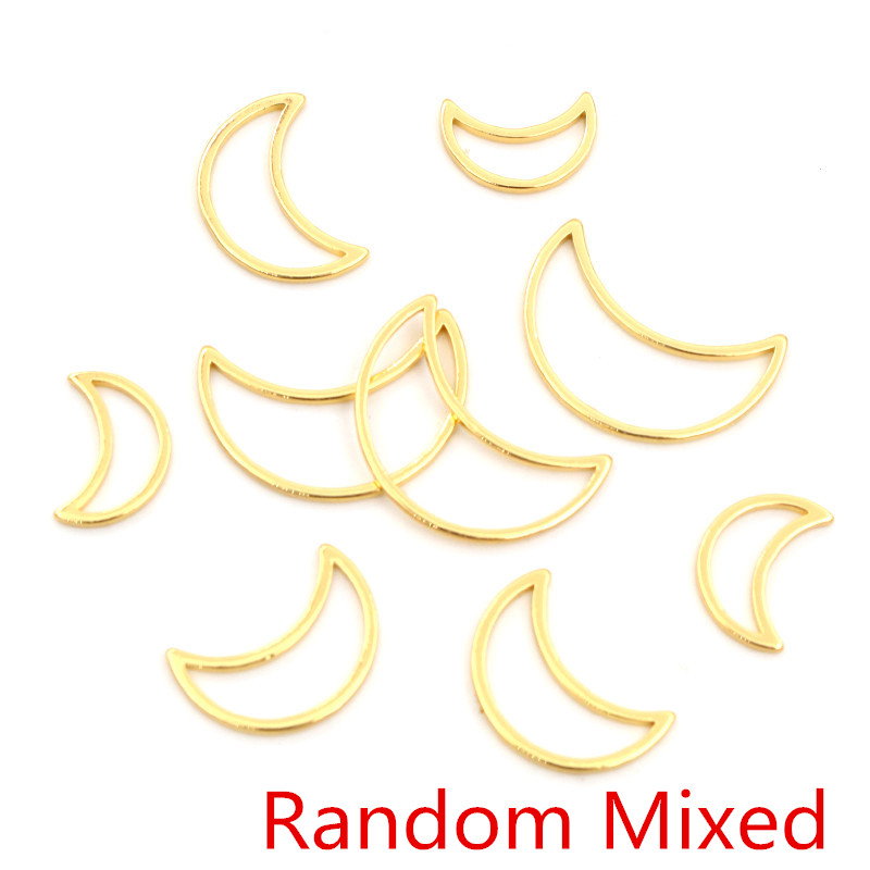 20 قطعة 3 حجم القمر سحر الذهب  - مراجعة Bezels Pendant Resin وسعره