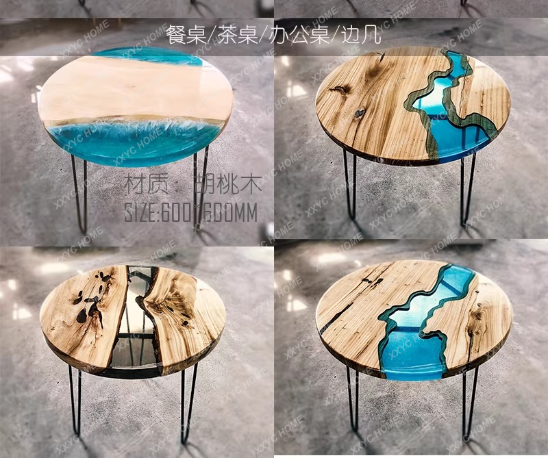 طاولة طعام فنية إبداعية من الخ - مراجعة Resin Art Dining Table وسعره