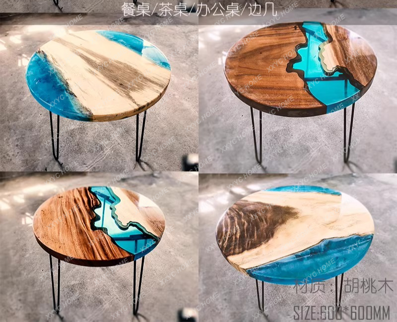 طاولة طعام فنية إبداعية من الخ - مراجعة Resin Art Dining Table وسعره