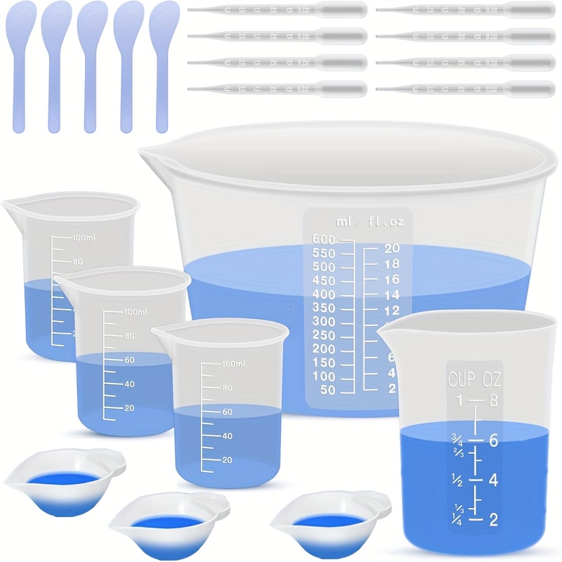 أكواب قياس وخلط من السيليكون ل - مراجعة Resin Mixing Cup وسعره