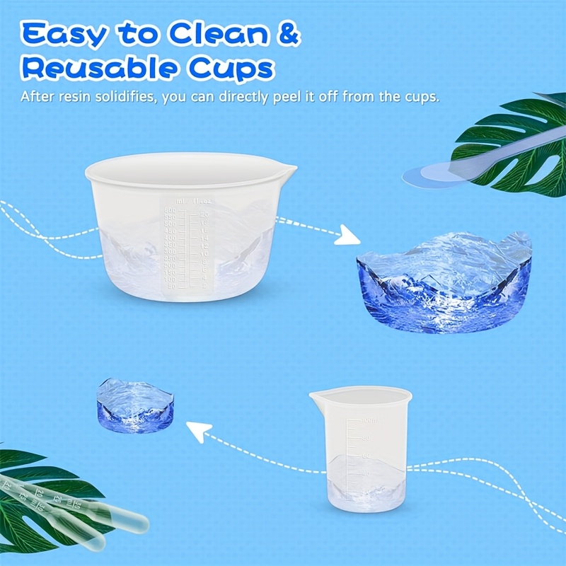 أكواب قياس وخلط من السيليكون ل - مراجعة Resin Mixing Cup وسعره