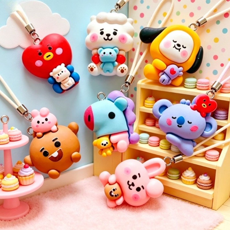 7 قطع من إكسسوارات BT21 الكرتو - مراجعة Resin Art Engagement وسعره