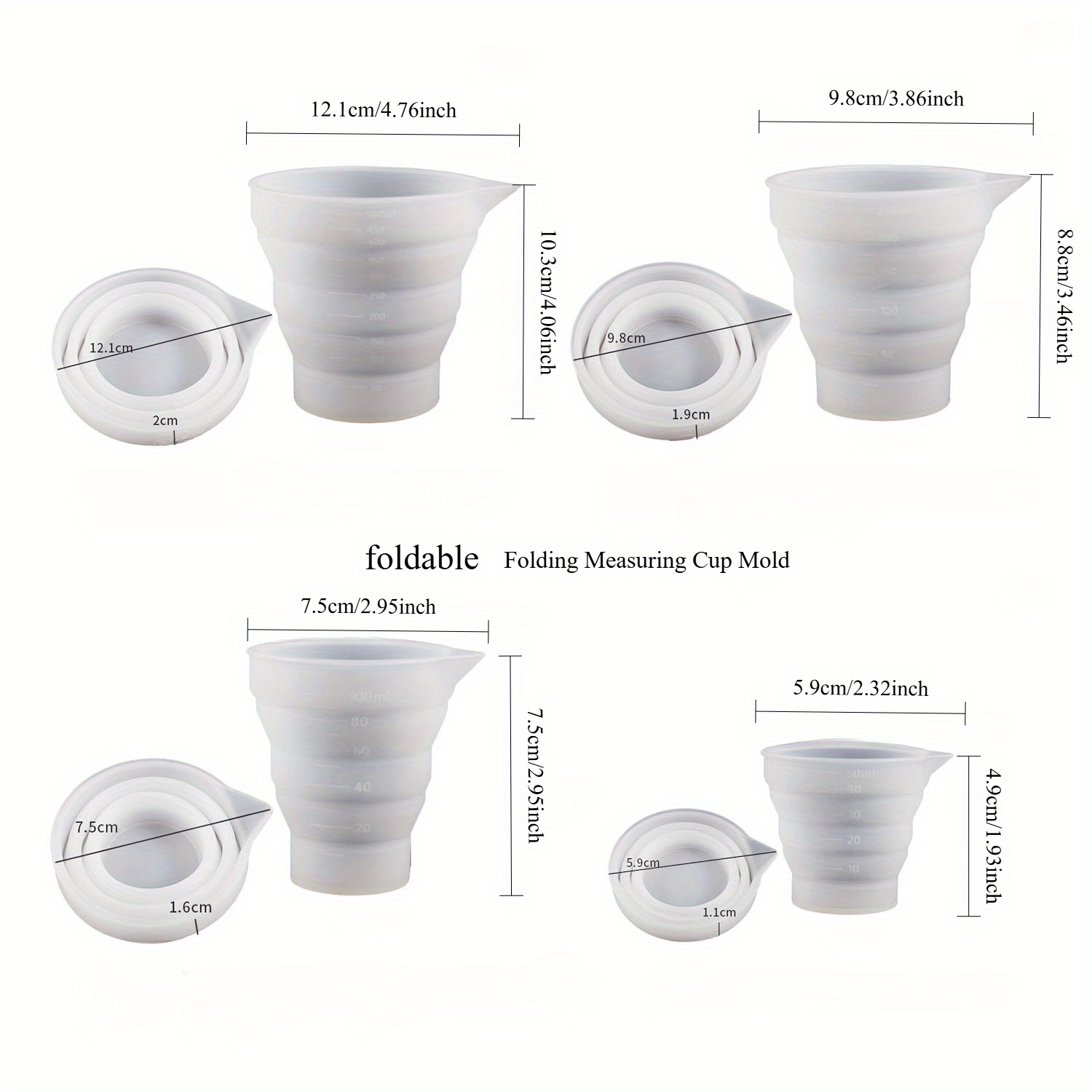 كوب قياس سيليكون قابل للطي سعة - مراجعة Resin Mixing Cup وسعره