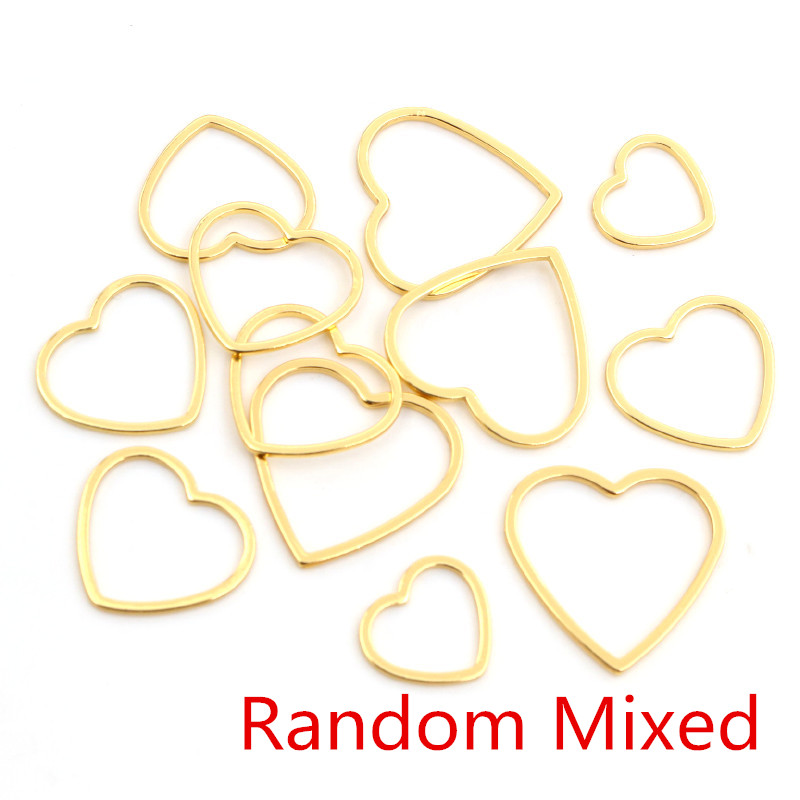 20 قطعة القلب سحر الذهب الفولا - مراجعة Bezels Pendant Resin وسعره