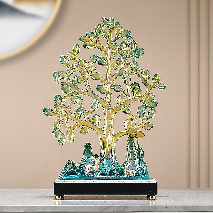 تمثال من راتنج شجرة الجنكو فا  - مراجعة Resin Art Sculptures وسعره